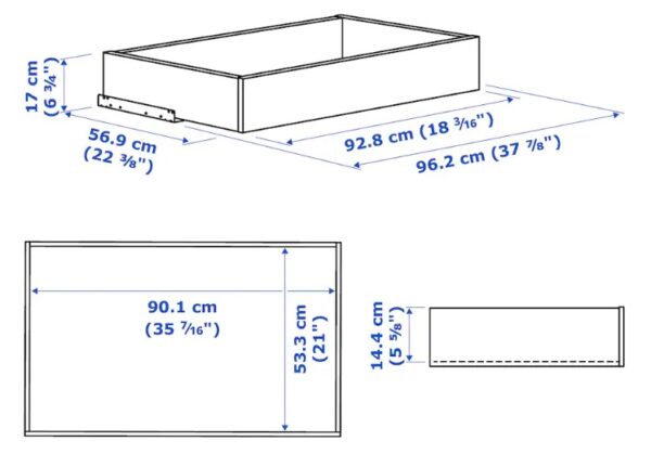 Drawer, white, 100x58 cm - Image 3