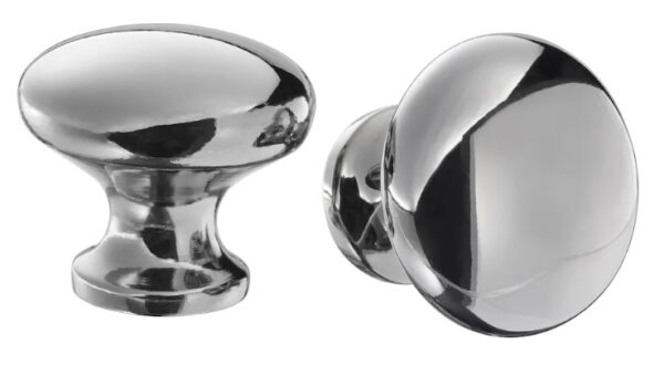 Knob, chrome-plated, 27 mm